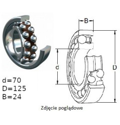 ŁOŻYSKO  KULKOWE WAHLIWE 1214 C3 TVH