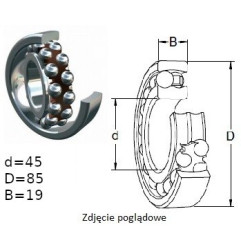 ŁOŻYSKO  KULKOWE WAHLIWE 1209