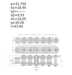ŁAŃCUCH 20AH-1R Wzmocniony   100H-1R (op. 5m)