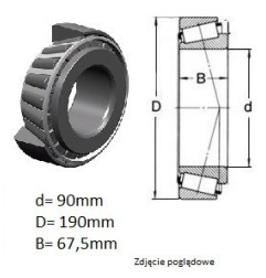 ŁOŻYSKO  STOŻKOWE 32318 