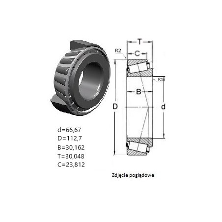 ŁOŻYSKO  STOŻKOWE 4T3984/3920 NTN ( op.przemysłowe )