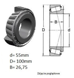 ŁOŻYSKO  STOŻKOWE 32211 A *