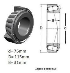 ŁOŻYSKO  STOŻKOWE 33015 