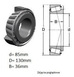 ŁOŻYSKO  STOŻKOWE 33017 