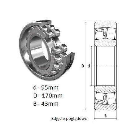 ŁOŻYSKO  BARYŁKOWE 22219  JB 