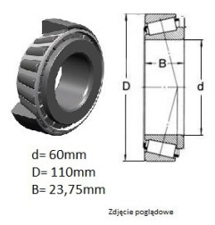 ŁOŻYSKO  STOŻKOWE 30212 A  - 