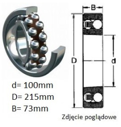 ŁOŻYSKO  KULKOWE WAHLIWE 2320 K 