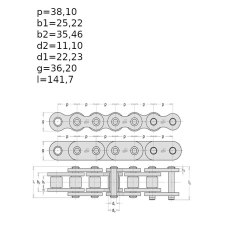 ŁAŃCUCH 24A-3R   120A-3R (op. 5m)