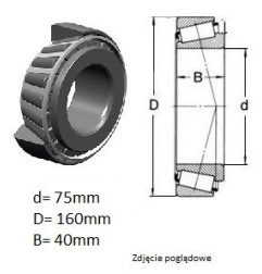 ŁOŻYSKO  STOŻKOWE 31315 A 