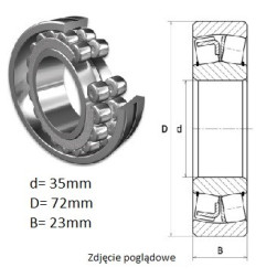 ŁOŻYSKO  BARYŁKOWE 22207 E1 