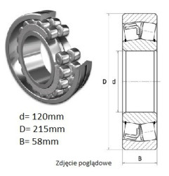 ŁOŻYSKO  BARYŁKOWE 22224 KE1C3 