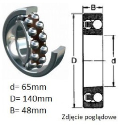 ŁOŻYSKO  KULKOWE WAHLIWE 2313 K 