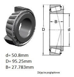 ŁOŻYSKO  STOŻKOWE 33889/33822 CBK322 
