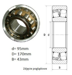 ŁOŻYSKO  BARYŁKOWE 22219 K M W33   kosz mosiężny  