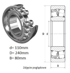 ŁOŻYSKO  BARYŁKOWE 22322 ETNG W33 KOSZ POLIAMIDOWY