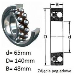ŁOŻYSKO  KULKOWE WAHLIWE 2313 TV