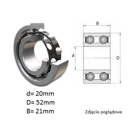 ŁOŻYSKO  PROSTE DWURZĘD.4304 BTVH 