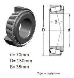 ŁOŻYSKO  STOŻKOWE 31314 A 