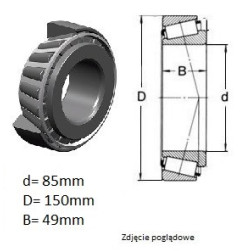 ŁOŻYSKO  STOŻKOWE 33217 