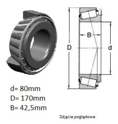 ŁOŻYSKO  STOŻKOWE 30316