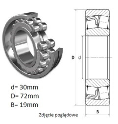 ŁOŻYSKO  BARYŁKOWE 21306 CAW33 