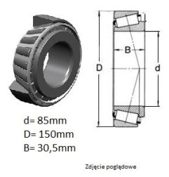 ŁOŻYSKO  STOŻKOWE 30217 