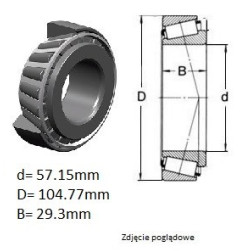 ŁOŻYSKO  STOŻKOWE 462A /453X   NTN 