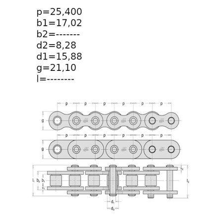 ŁAŃCUCH 16BH-3    WZMOCNIONY (op. 2,5m)