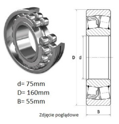 ŁOŻYSKO  BARYŁKOWE 22315  K E1 C3 