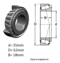 ŁOŻYSKO STOŻKOWE 32007 JAPAN