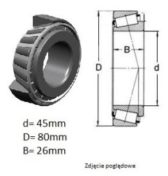 ŁOŻYSKO  STOŻKOWE 33109 JAMA 