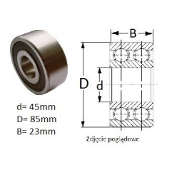 ŁOŻYSKO  KULKOWE WAHLIWE 2209 2RS TVH 