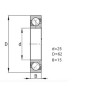 Łożysko skośne jednorzędowe, łożysko precyzyjne 25TAB06UP4 JAPAN