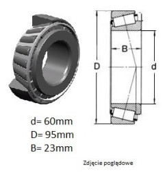 ŁOŻYSKO  STOŻKOWE 32012  TRK