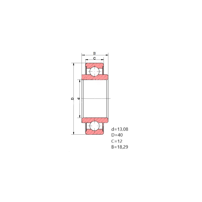 ŁOŻYSKO  203 KRR5 13.08X40X12-18,29