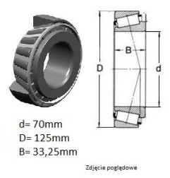 ŁOŻYSKO STOŻKOWE 32214 DY