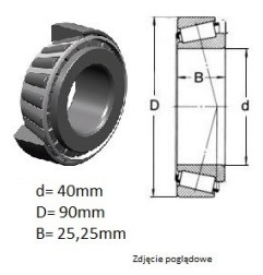 ŁOŻYSKO STOŻKOWE 30308 DY