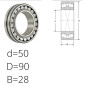 ŁOŻYSKO BARYŁKOWE DWURZĘDOWE B2-2210-2RSN TM NF