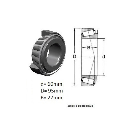 ŁOŻYSKO  STOŻKOWE 33012 DY