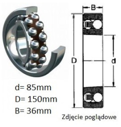 ŁOŻYSKO  KULKOWE WAHLIWE 2217 CZECH