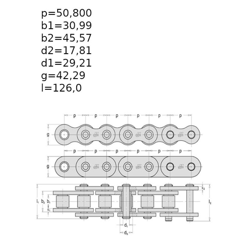 ŁAŃCUCH 32B-2 (op. 1,5m)