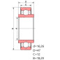 ŁOŻYSKO  203KRR6 16,26X47X12-18,29