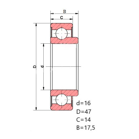 ŁOŻYSKO  204KRD4 16/47/14-17,5