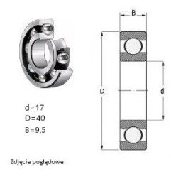 ŁOŻYSKO  KULKOWE 17 BC04S9  JAPAN motoryzacyjne******