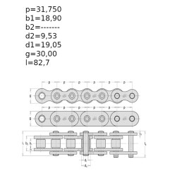 ŁAŃCUCH 20AH-2  Wzmocniony 100H-2R (op. 2,5m)